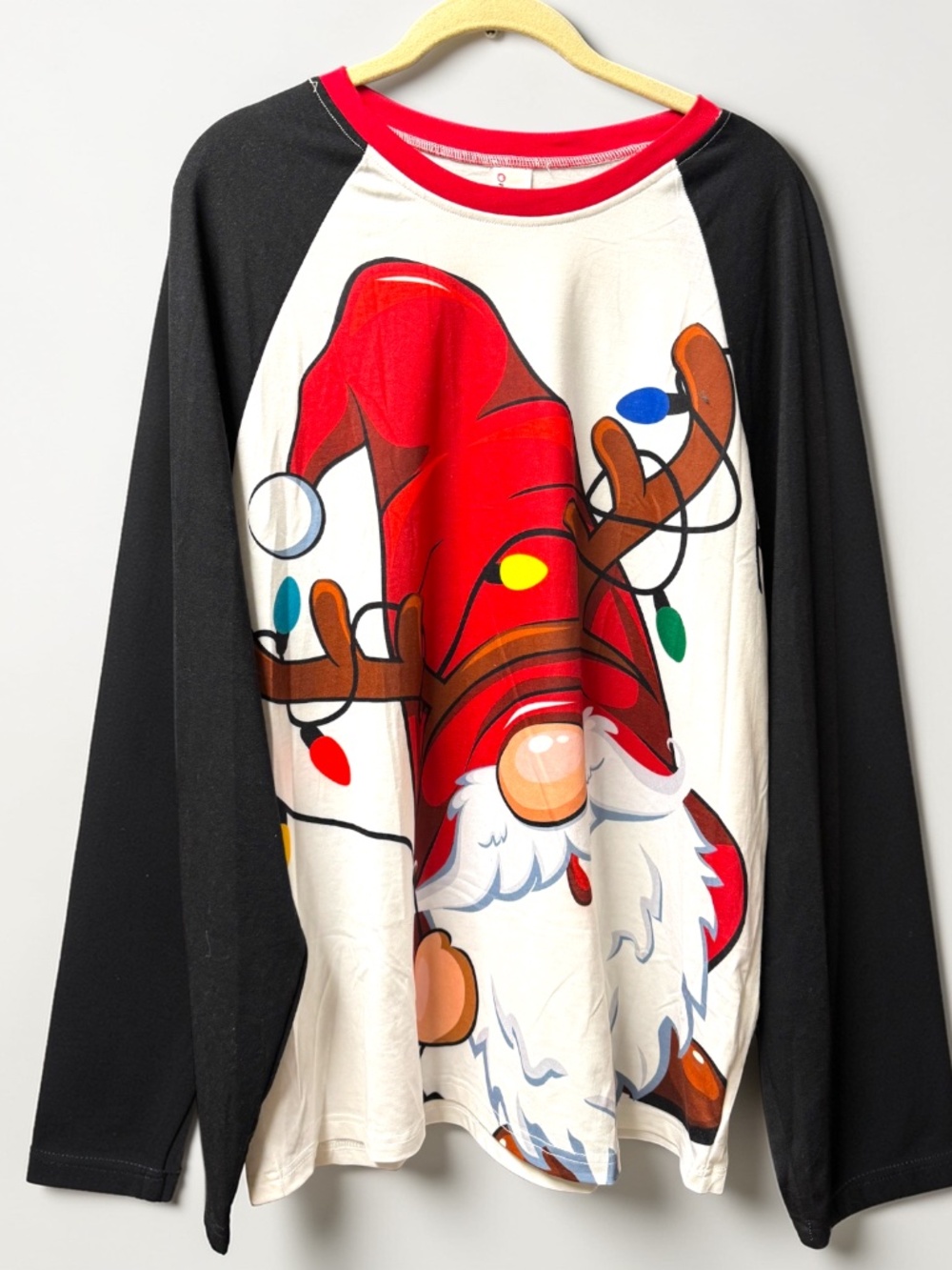 PatPat Christmas Pajama Top L Santa Shirt Mens Holiday Matching PJs NWT